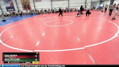 68 lbs Rd# 8- 12:30pm Saturday Final Pool - Braxton Plunk, Oklahoma Outlaws Red vs Cole Patrick, Team Michigan