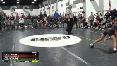 100 lbs Round 1 (8 Team) - Cruz Orueta, Elite Ath Club DZ (IN) vs Collin Young, Minions Green (GA)