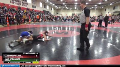 90 lbs Quarterfinal - Colton Midtling, Victory School Of Wrestling vs Jake Rodriguez, Brainerd