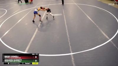 77 lbs Cons. Round 4 - Brenden Barrett, Summit Wrestling Academy vs Brody Powell, Wayzata Youth Wrestling