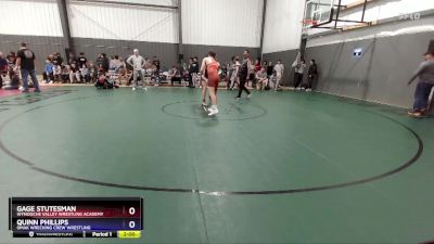 165 lbs Round 1 - Gage Stutesman, Wynooche Valley Wrestling Academy vs Quinn Phillips, Omak Wrecking Crew Wrestling