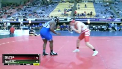 285 lbs Finals (2 Team) - Elijah Osit, Aurora Universtiy vs Tim Stohl, Wabash