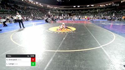 75 lbs Round Of 32 - Evan Overpeck, Washington Twp vs Luke Longo, Clearview