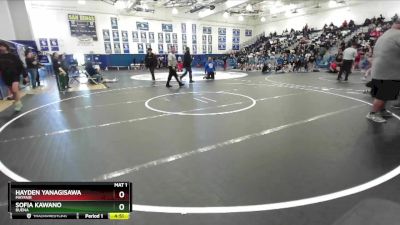 100 lbs 7th Place Match - Sofia Kawano, Buena vs HAYDEN YANAGISAWA, Mayfair