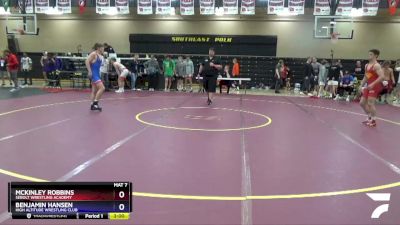 145 lbs Semifinal - McKinley Robbins, Sebolt Wrestling Academy vs Benjamin Hansen, High Altitude Wrestling Club