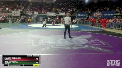 D 3 132 lbs Champ. Round 1 - Mason Parulan, DeLaSalle vs Dylan Vizina, Kaplan