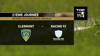 French Top 14 Round 21 Clermont vs Racing 92