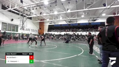 190 lbs Cons. Round 2 - Edwin Vasquez, Villa Park vs Micah Britfeld, North Torrance