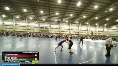 135 lbs Cons. Semi - Trevor Goins, Alta vs Ryker Boren, Jr. Wildcat Wrestling Association (Richfield, UT)