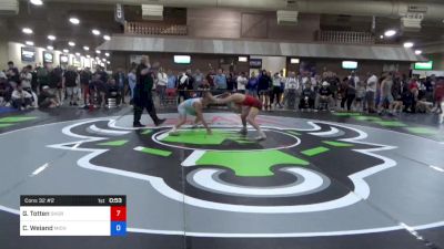 61 kg Cons 32 #2 - Garrett Totten, Shore Thing Wrestling Club vs Caleb Weiand, Michigan Wrestling Club