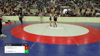 130 lbs Quarterfinal - Isaiah Sanders, Morris Fitness Wrestling Club vs Carter Prehar, Roundtree Wrestling Academy