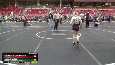 80 lbs Cons. Round 1 - Brinlie Bazer, Nebraska Wrestling Academy vs Andersyn Zabokrtsky, Jr. Vikings