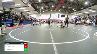 49 lbs Final - Kaysen Peters, Dark Cloud Wrestling Club vs Carson Bacon, Owasso Takedown Club