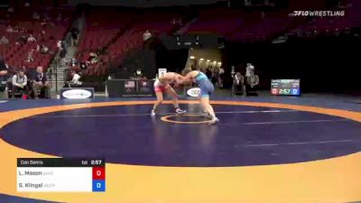 55 kg Con Semis - Lauren Mason, Brunson UVRTC vs Samantha Klingel, Army (WCAP)