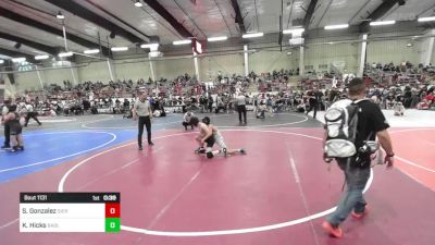 102 lbs Consi Of 8 #2 - Samuel Gonzalez, Sierra Grande Panthers vs Kaden Hicks, Badlands WC