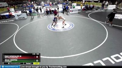 136 lbs Cons. Semi - Sean Griffin, California vs Max Gonzalez Iii, Red Wave Wrestling