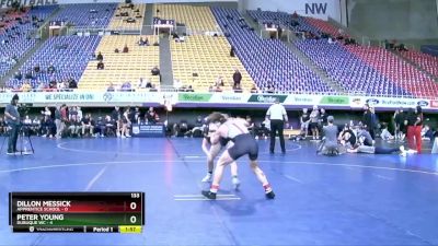 133 lbs Round 5 (8 Team) - Dillon Messick, Apprentice School vs Peter Young, Dubuque WC