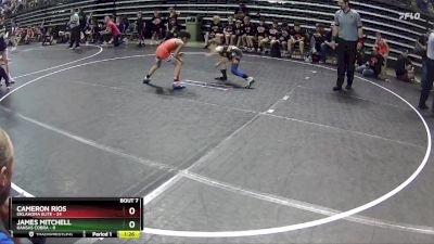 70 lbs Round 3 (6 Team) - Cameron Rios, Oklahoma Elite vs James Mitchell, Kansas Cobra