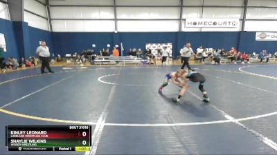 56 lbs Round 3 - Kinley Leonard, Lakeland Wrestling Club vs Shaylie Wilkins, Weiser Wrestling