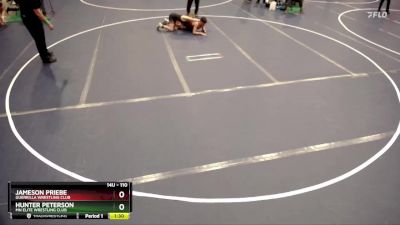 110 lbs 1st Place Match - Jameson Priebe, Guerrilla Wrestling Club vs Hunter Peterson, MN Elite Wrestling Club