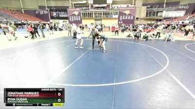 120 lbs Cons. Round 3 - Ryan Dugan, Durango Wrestling vs Jonathan Marquez, Toss Em Up Wrestling Academy