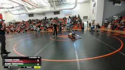 84 lbs 1st Place Match - Bobby Hernandez, Cody Middle School vs Tanner Myers, Thermopolis Middle School