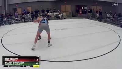 129 lbs Round 6 (8 Team) - Braden Shoemaker, South Dakota Lightning vs Colt Collett, Oklahoma Elite