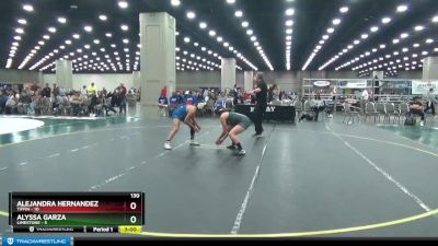 130 lbs Finals (2 Team) - Alejandra Hernandez, Tiffin vs Alyssa Garza, Limestone