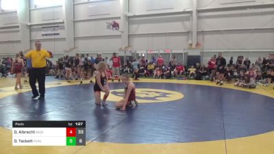 105 lbs Pools - Dilynn Albrecht, Badger Girls Elite vs Delaney Tackett, Pursuit