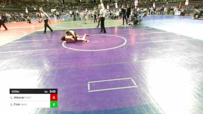 120 lbs Consi Of 16 #2 - Logan Weaver, Pascack HIlls vs Liam Fink, Washington Y
