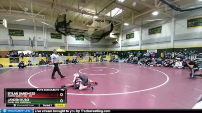 90 lbs Cons. Round 2 - Dylan Sandness, MATPAC Wrestling - ND vs Jayden Kubo, Camel Kids Wrestling