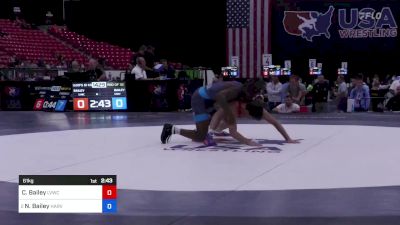 61 kg Rnd Of 32 - Carter Bailey, Lehigh Valley Wrestling Club vs Nasir Bailey, Harvey Twisters WC