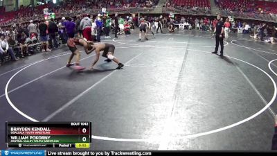 160 lbs Champ. Round 1 - Brayden Kendall, Ogallala Youth Wrestling vs William Pokorny, Central Valley Youth Wrestling