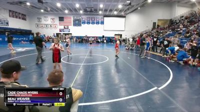 78 lbs Semifinal - Cade Chaos Myers, Green River Grapplers vs Beau Weaver, Windy City Wrestlers