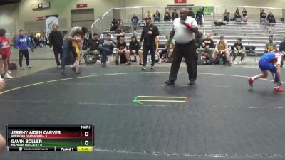 85 lbs Round 1 (6 Team) - Cole Wyller, American Gladiators vs Mason Aluia, Michigan Matcats