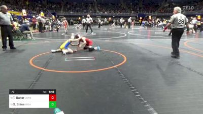 75 lbs Quarterfinal - Troy Baker, Cumberland Valley vs Sebastian Shine, Greater Latrobe