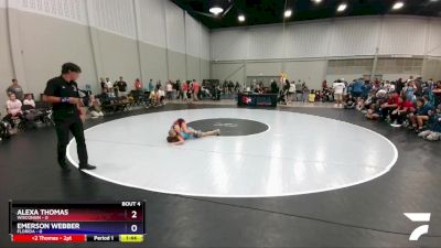 92 lbs Round 2 (6 Team) - Alexa Thomas, Wisconsin vs Emerson Webber, Florida