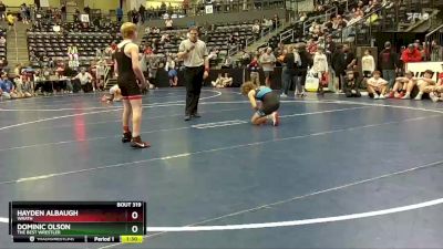 115 lbs Quarterfinal - Hayden Albaugh, WRATH vs Dominic Olson, The Best Wrestler