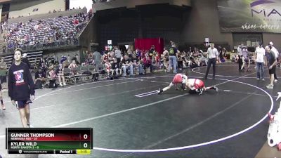 80 lbs Round 3 (6 Team) - Gunner Thompson, Nebraska Red vs Kyler Wild, North Dakota 2