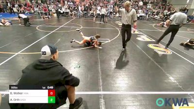 55 lbs Quarterfinal - Braxxtyn Walker, HURRICANE WRESTLING ACADEMY vs Averie Orth, Sperry Wrestling Club