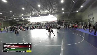 105 lbs Cons. Round 1 - Taryn Durrant, Kuna Klub vs Presley Call, Bear River Jr High Wrestling C