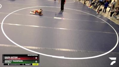 56 lbs Quarterfinal - Gavin Antoni, Pinnacle Wrestling Club vs Geremy Thompson, Owatonna