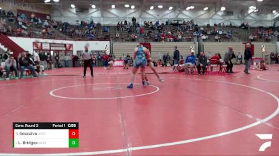 155 lbs Cons. Round 3 - Lily Bridges, Franklin Wrestling Club vs Ivon Rescalvo, Goshen High School