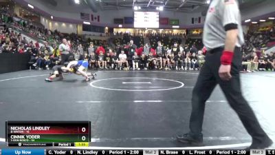 120 lbs Quarterfinal - Cinnik Yoder, 1-Don Bosco vs Nicholas Lindley, 8-Hinton