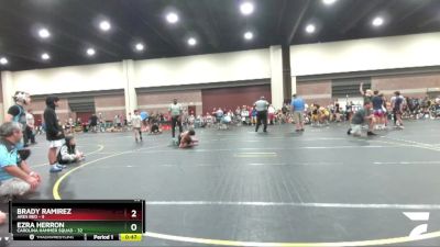 82 lbs Round 3 (6 Team) - Ezra Herron, Carolina Hammer Squad vs Brady Ramirez, ARES Red