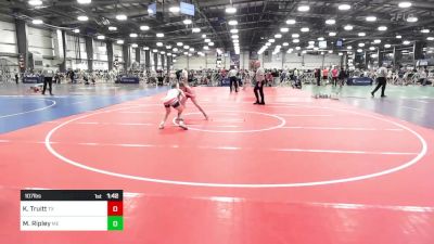 107 lbs Round Of 16 - Kylin Ivory Truitt, TX vs Madolin Ripley, ME