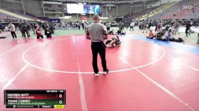 132 lbs Cons. Round 6 - Hayden Hutt, Moen Wrestling Academy vs Tohmi Carney, Threestyle Wrestling Of Oklahoma