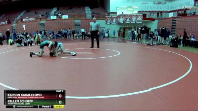 90 lbs 1st Place Match - Kellen Schoeff, Avon Wrestling Club vs Karson Kahalekomo, Daleville Broncos Wrestling Club