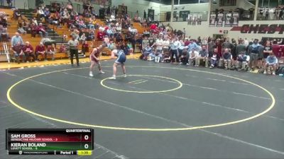 215 lbs Quarters & 1st Wb (16 Team) - Kieran Boland, Lovett School vs Sam Gross, Benedictine Military School