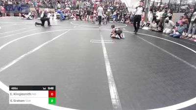 49 lbs Consolation - Easton Klinglesmith, Perry Wrestling Academy vs Sahir Graham, Team Of Hard Knox